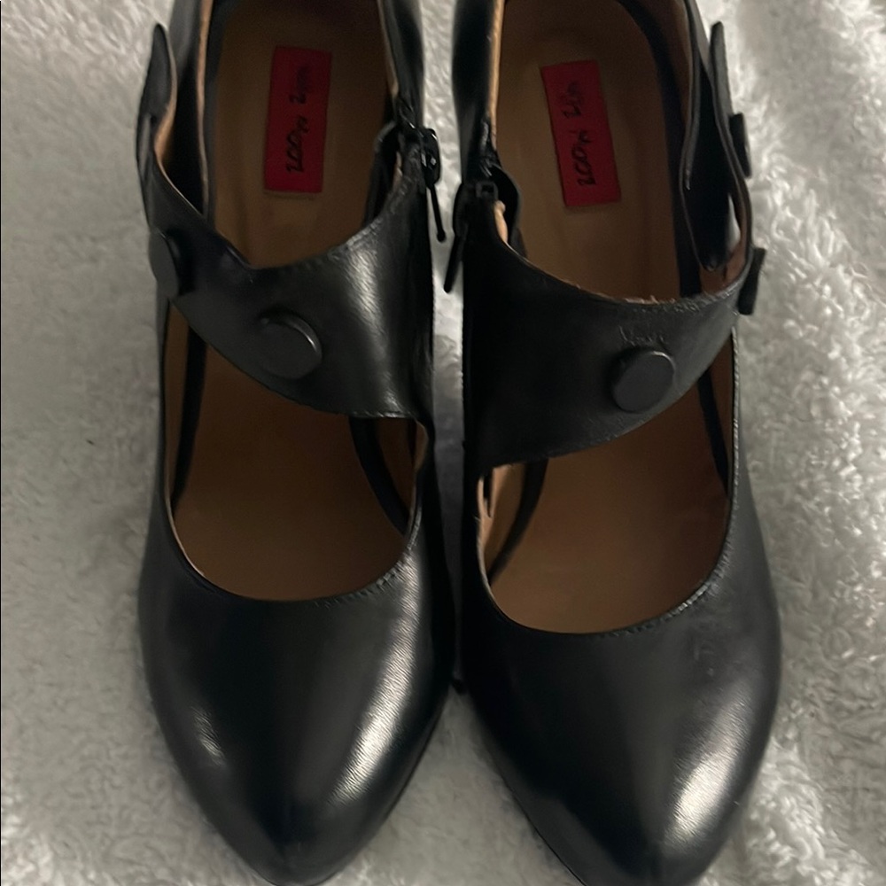Black Chunky Heel Mary Jane Shoes